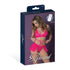 Magic Silk Pink Kink Bralette, High Leg Panty & Garter Skirt Set Pink Glow EXPOSED