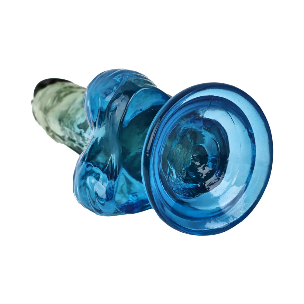 Lifestyle shot featuring the Adam &amp; Eve Sunrise Dreams Realistic Dildo; enjoy the beautiful colors and realistic feel of this ultimate realistic dildo.