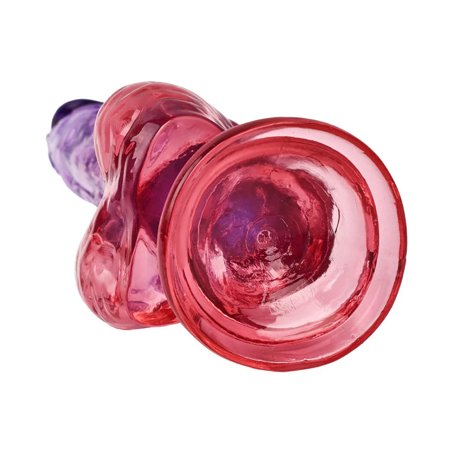 Adam &amp; Eve Seaside Dreams Realistic Dildo 9.5 in positioned with a harness, showcasing its compatibility with various harnesses for versatile fun.