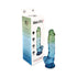 Adam & Eve Seaside Dreams Realistic Dildo 9.5 in displayed against a backdrop, emphasizing its realistic design and waterproof feature.