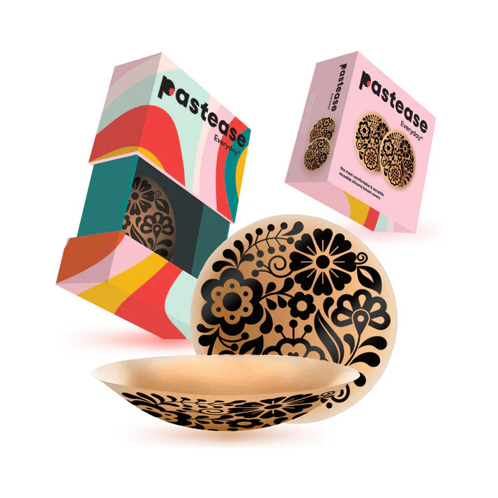 Pastease Halos Reusable Sticky Adhesive Silicone Nipple Cover Floral Nude Small A-C Cup PASTIES