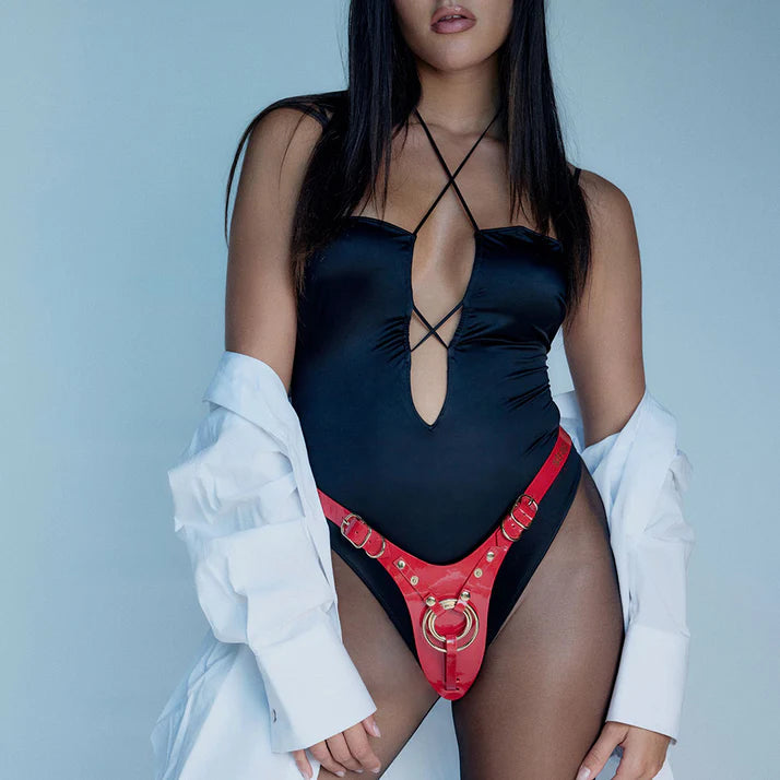 Strap-On-Me Leatherette Harness Fabulous One Size LOVELY PLANET USA