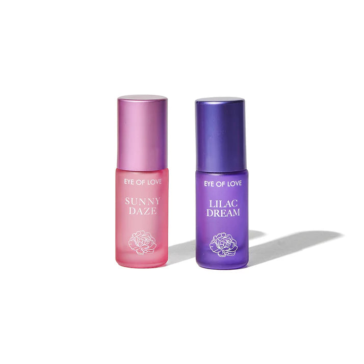 Eye of Love Pheromone Parfum Set featuring the 0.34 oz. roll-on fragrance Lilac Dream, a warm and sensual scent perfect for attracting attention during evening outings.