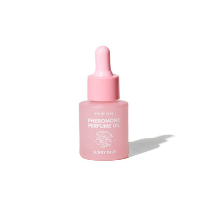 Eye of Love Pheromone Parfum Oil 0.67 oz - Enchanting fragrance bottle showcasing luxurious notes of vanilla, cashmere wood, musk, and apple blossom.