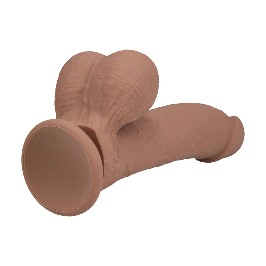 Realrock Realistic Dual Density Vibrating Silicone Dildo with Weighted Balls 7 in.