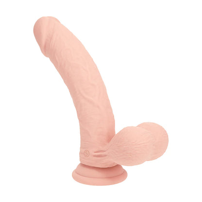 Realrock Realistic Dual Density Vibrating Silicone Dildo with Weighted Balls 8 in.