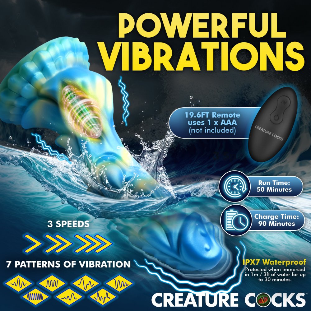 Sea Stallion – Vibrating Silicone Dildo with Remote CREATURE COCKS