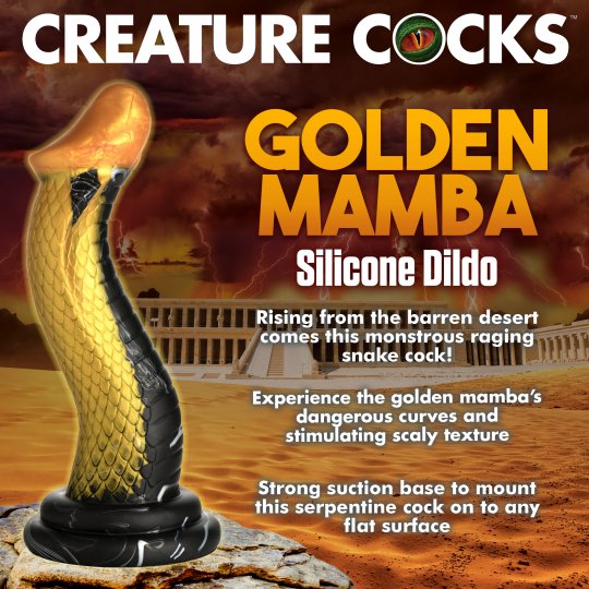 Golden Mamba Silicone Dildo CREATURE COCKS