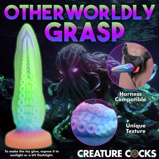 Gode ​​en silicone phosphorescent Tenta-Cock