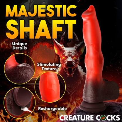 Ramming Hound Thrusting &amp; Vibrating Silicone Dildo CREATURE COCKS
