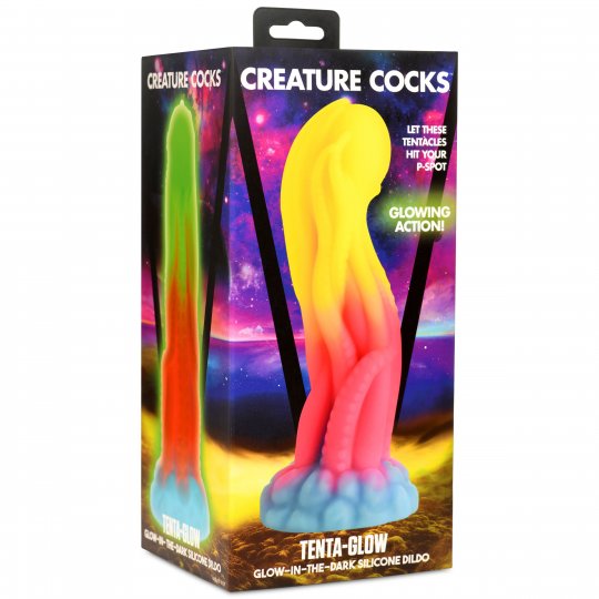 Gode ​​en silicone phosphorescent Tenta-Glow