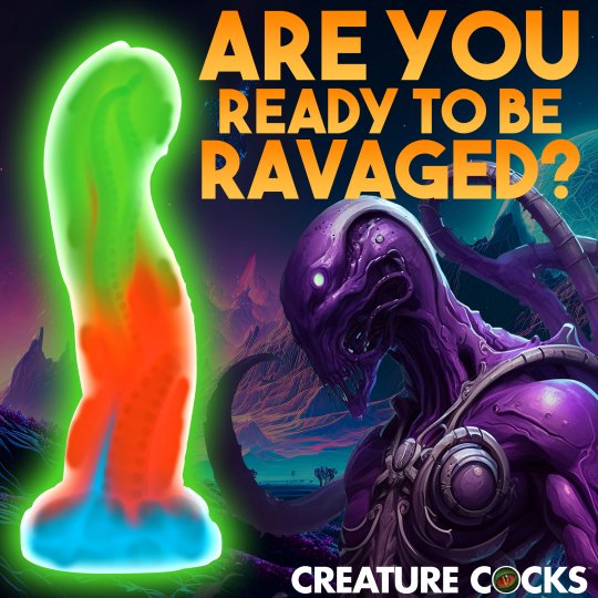 Tenta-Glow Glow-In-The-Dark Silicone Dildo