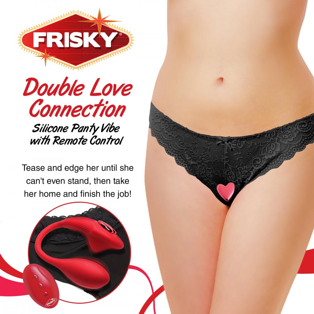 Double Love Connection Silicone Panty Vibe With Remote Control FRISKY