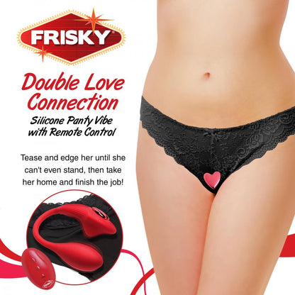 Double Love Connection Silicone Panty Vibe With Remote Control FRISKY