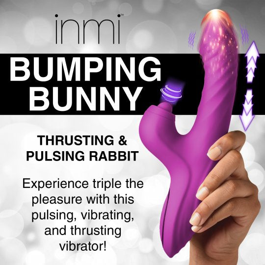Bumping Bunny Thrusting &amp; Pulsing Silicone Rabbit Vibrator XR BRANDS