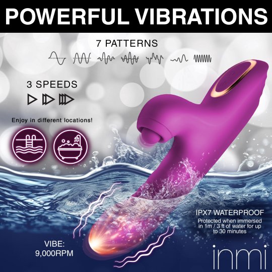 Bumping Bunny Thrusting &amp; Pulsing Silicone Rabbit Vibrator XR BRANDS