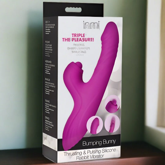 Bumping Bunny Thrusting &amp; Pulsing Silicone Rabbit Vibrator XR BRANDS