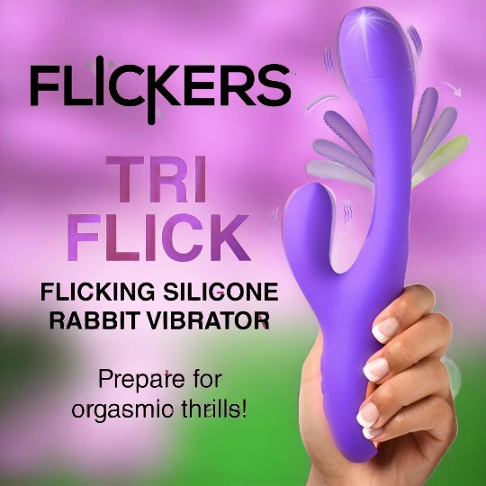 Vibromasseur lapin en silicone Tri Flick