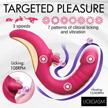 Tease and Please Thrusting and Licking Vibrator XR BRAND