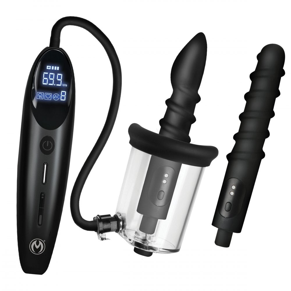 Rosebud Driller Deluxe Set Vibrating Silicone Rosebud Pump MASTER SERIES