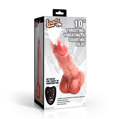 10" Thrusting, Vibrating, &amp; Squirting Dildo