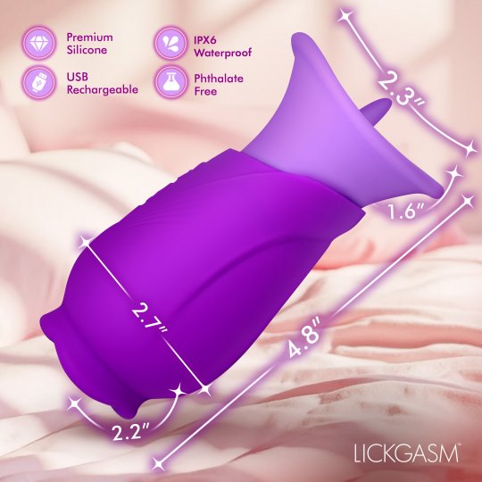 Licking Violet™ Licking &amp; Sucking Vibrator – Dual Stimulation Tongue Toy