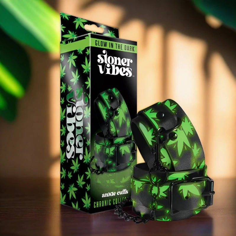 Stoner Vibes Chronic Collection Glow in the Dark Ankle Cuffs GLOBAL NOVELTIES LLC