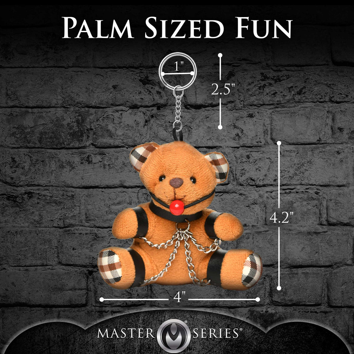 Gagged Teddy Bear Keychain - SP BOUTIQUE