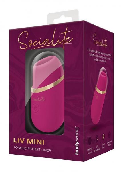 Bodywand Socialite Liv Mini Tongue – Rechargeable Silicone Pocket Massager with 9 Vibration Modes - SP BOUTIQUE