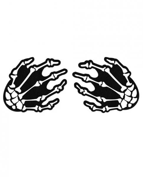 Pastease Skeleton Hands White Pasties