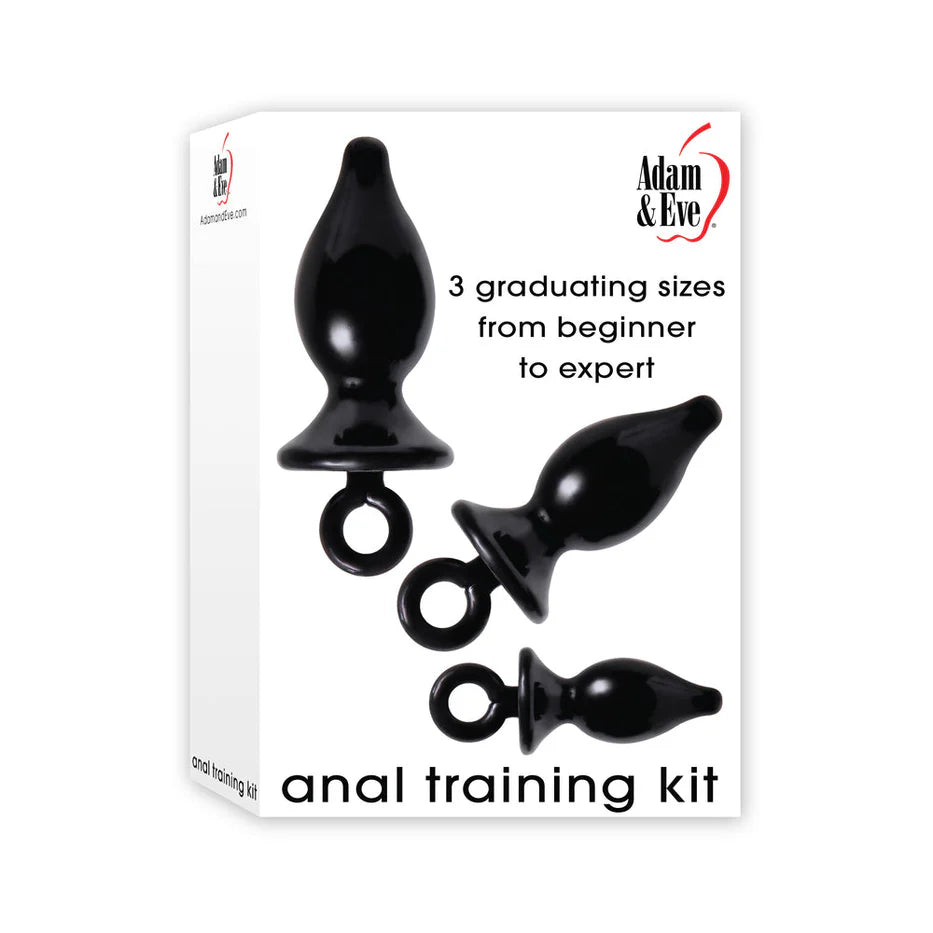 Anal Training Kit 3 Black Butt Plugs