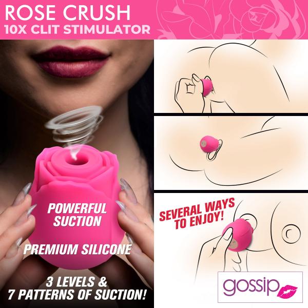 Gossip Cum Into Bloom Clitoral Vibrator Rose Flirt Silicone - SP BOUTIQUE