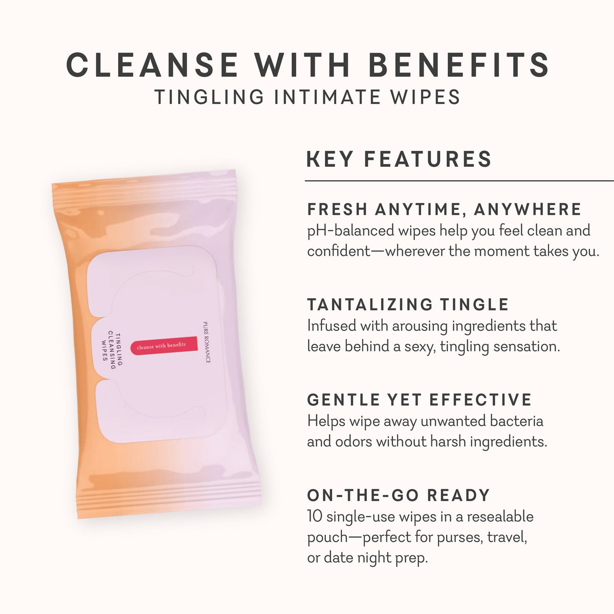 Cleanse With Benefits Tingling Cleansing Wipes