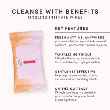 Cleanse With Benefits Tingling Cleansing Wipes