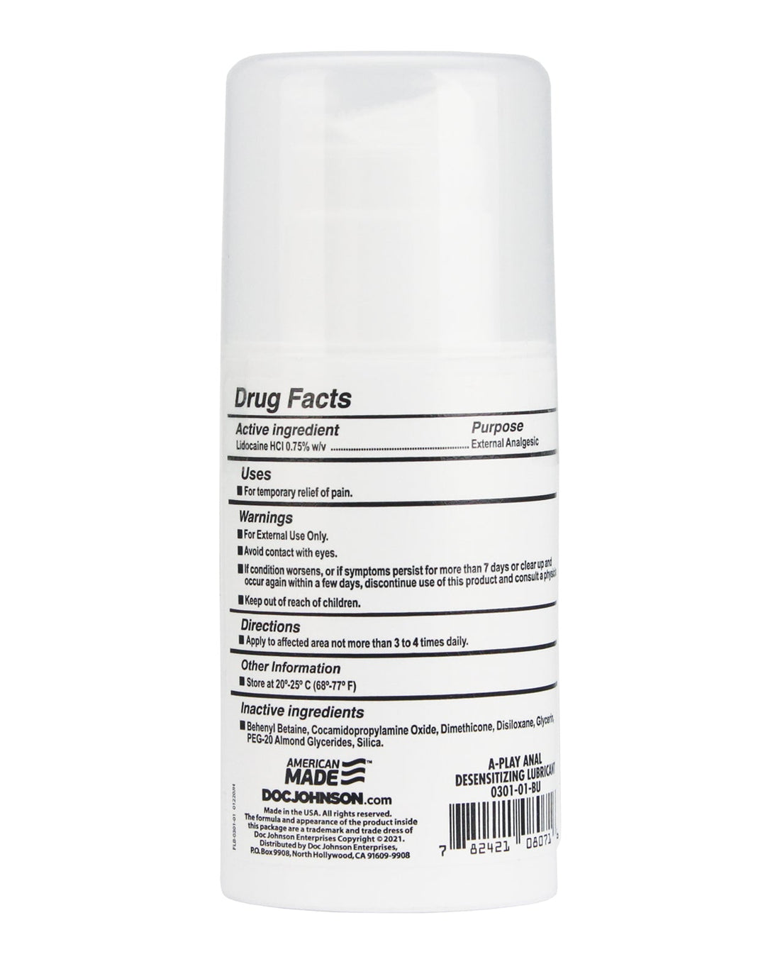 A Play Anal Desensitizing Gel DOC JOHNSON