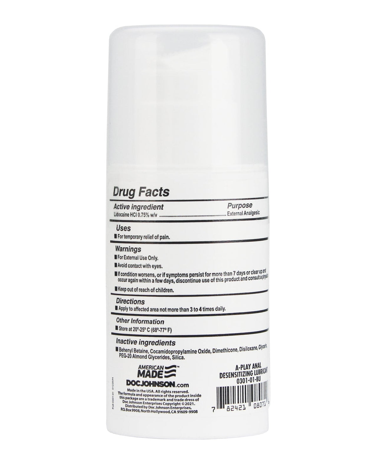 A Play Anal Desensitizing Gel DOC JOHNSON