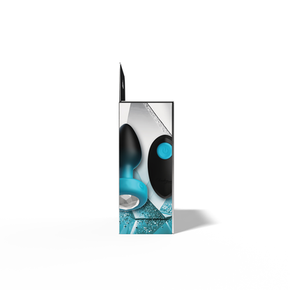 Eluxe Vibrating Clear Gem Bluombre Plug With Remote