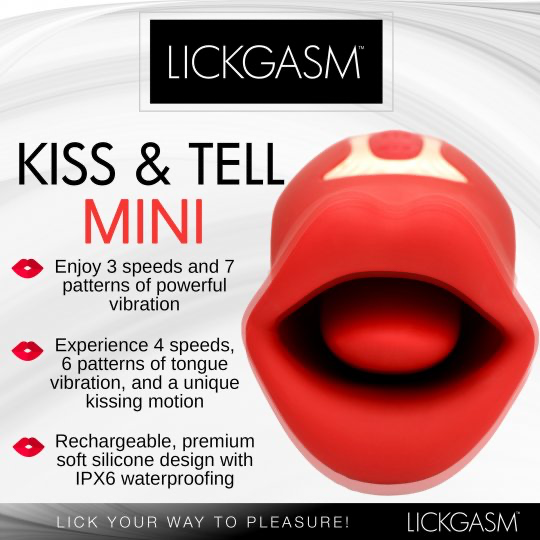 Lickgasm Kiss &amp; Tell Mini Kissing  Clitoral Stimulator XR LLC