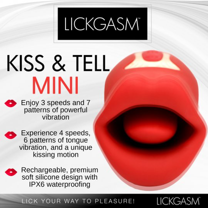 Lickgasm Kiss &amp; Tell Mini Kissing  Clitoral Stimulator XR LLC