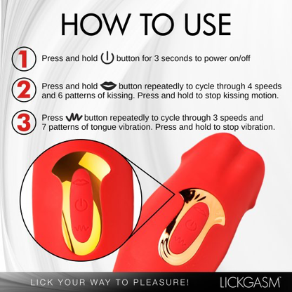Lickgasm Kiss &amp; Tell Mini Kissing  Clitoral Stimulator XR LLC