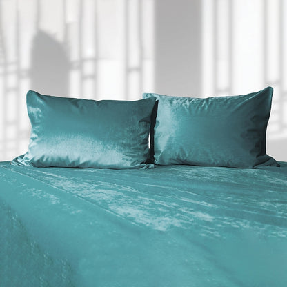 Liberator Fascinator Liquid Velvet Sheets-Q Cyan