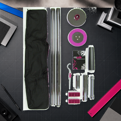 MI-Pole Professional Dance Pole 9ft/Pads