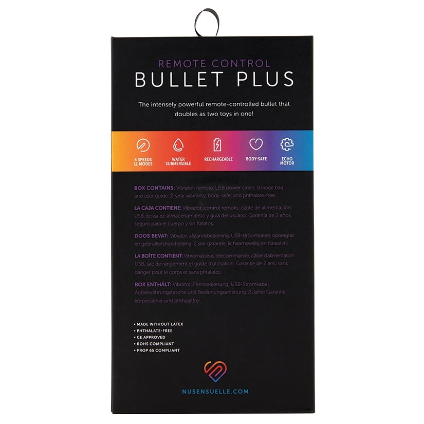 Sensuelle Wireless Bullet Plus with Remote Control NU SENSUELLE