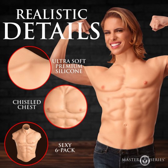 realistic details of silicone male chest