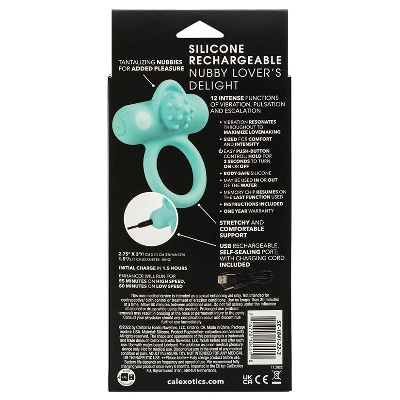 Silicone Rechargeable Nubby Lover’s Delight CALEXOTIC