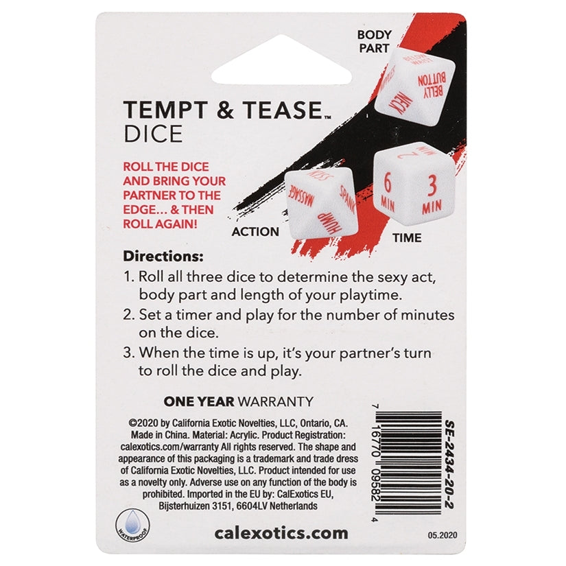 Tempt &amp; Tease Dice CALEXOTIC