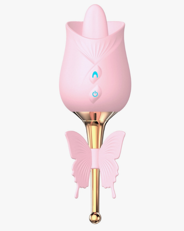 G-Spot Rose Massager with Tongue Licking