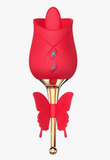 G-Spot Rose Massager with Tongue Licking