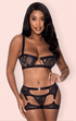 Magic Silk Rude Awakening Balconette Bra & Stirrup Thong Set EXPOSED