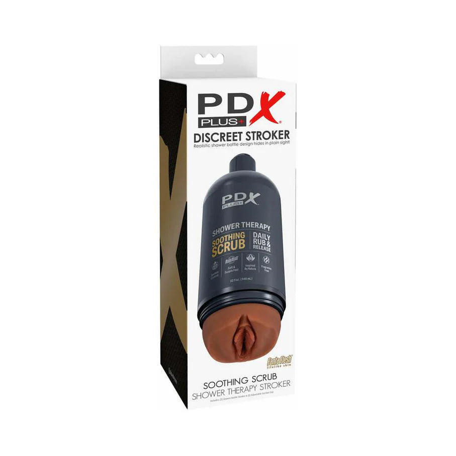 PDX Plus Shower Therapy Soothing Scrub Brown PIPEDREAM